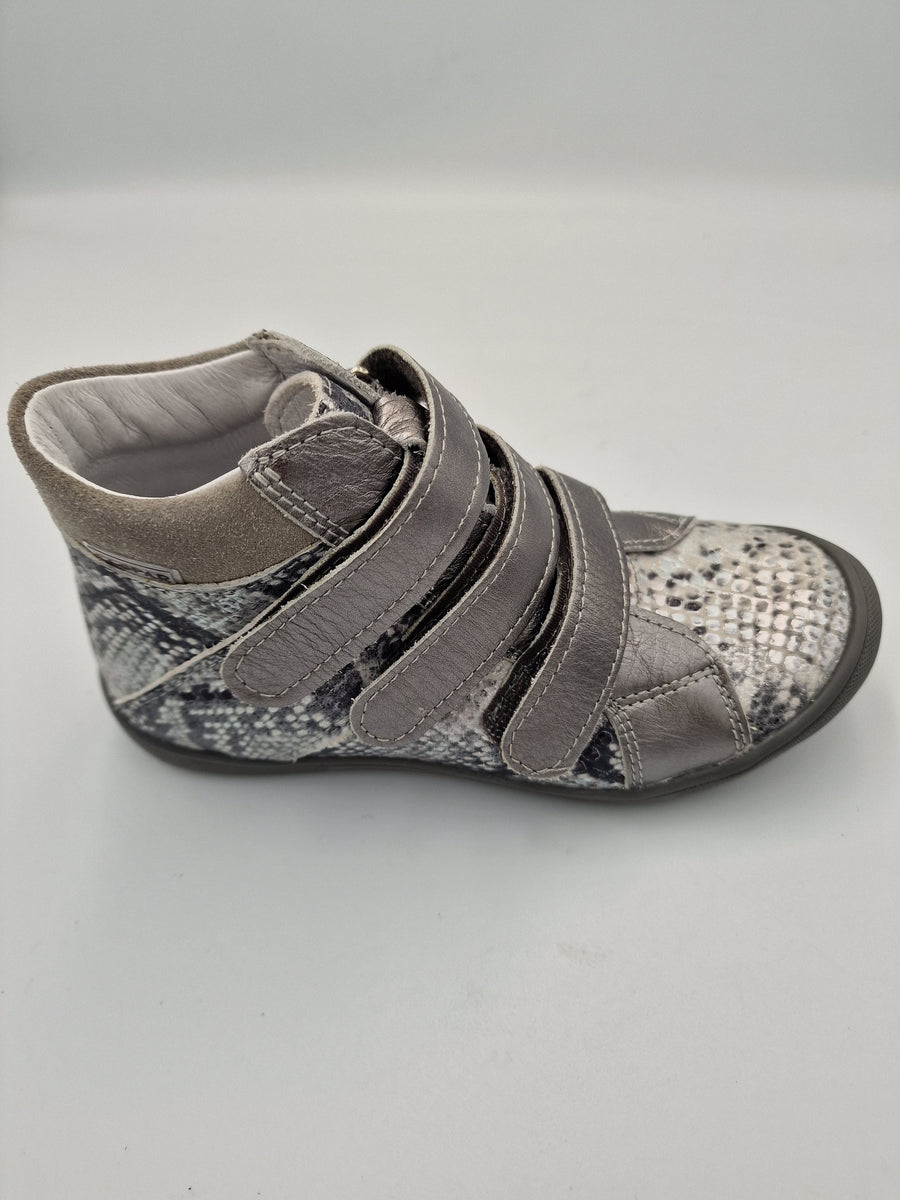 Gaspar leather girls boots, mosaic/grey/silver 107/140