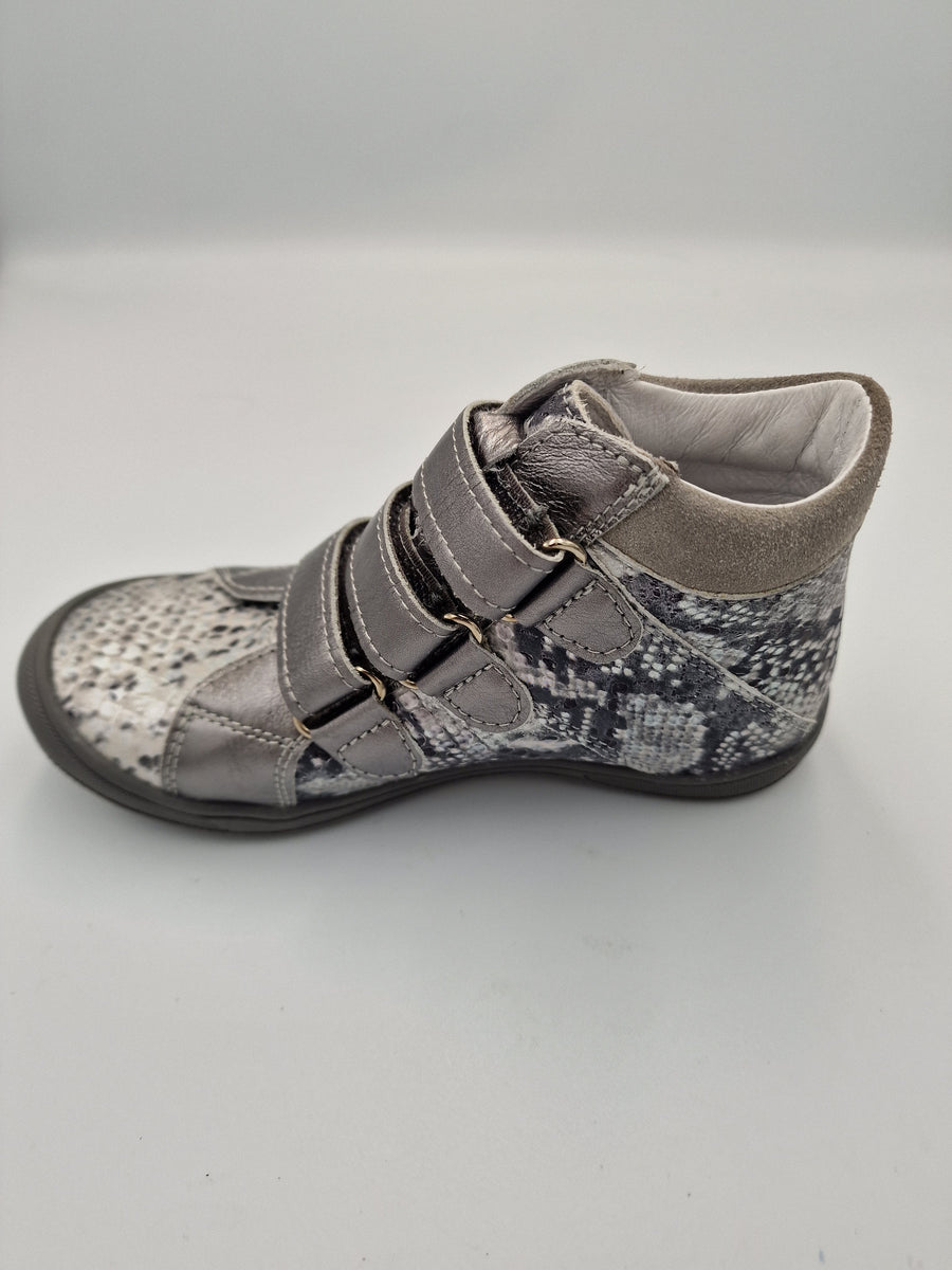 Gaspar leather girls boots, mosaic/grey/silver 107/140