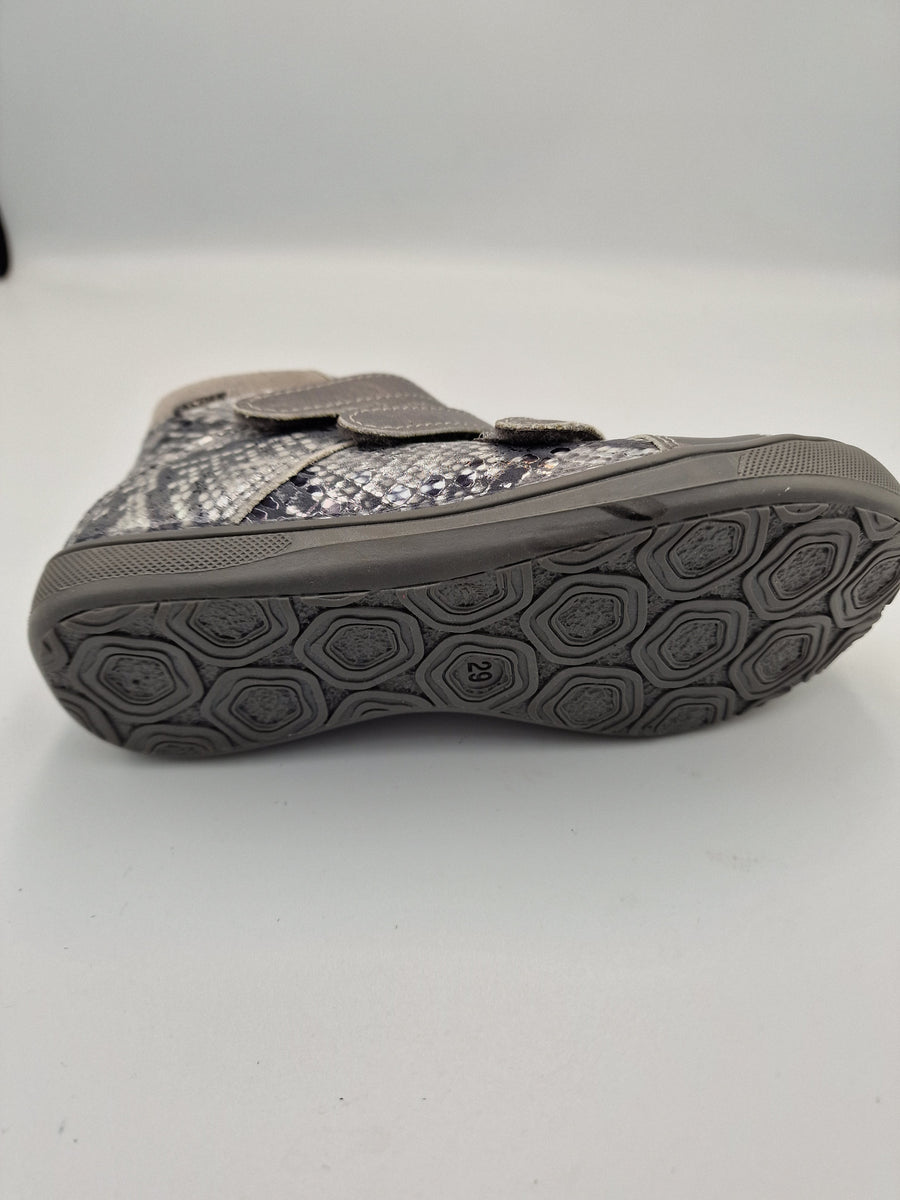 Gaspar leather girls boots, mosaic/grey/silver 107/140