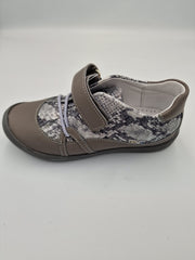Gaspar leather girls shoes, mosaic/grey/silver 235/132