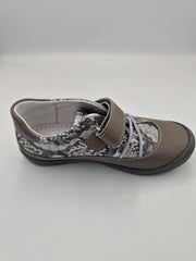 Gaspar leather girls shoes, mosaic/grey/silver 235/132