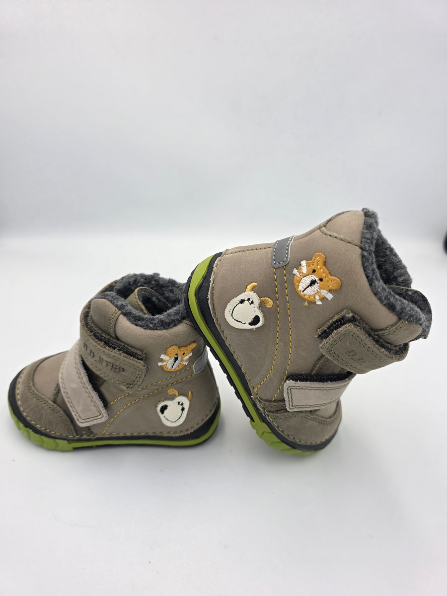 D.D.step Boy's Barefoot Boots/ warm lining/ leather/ Autumn- Winter/ 029-304A Mocha