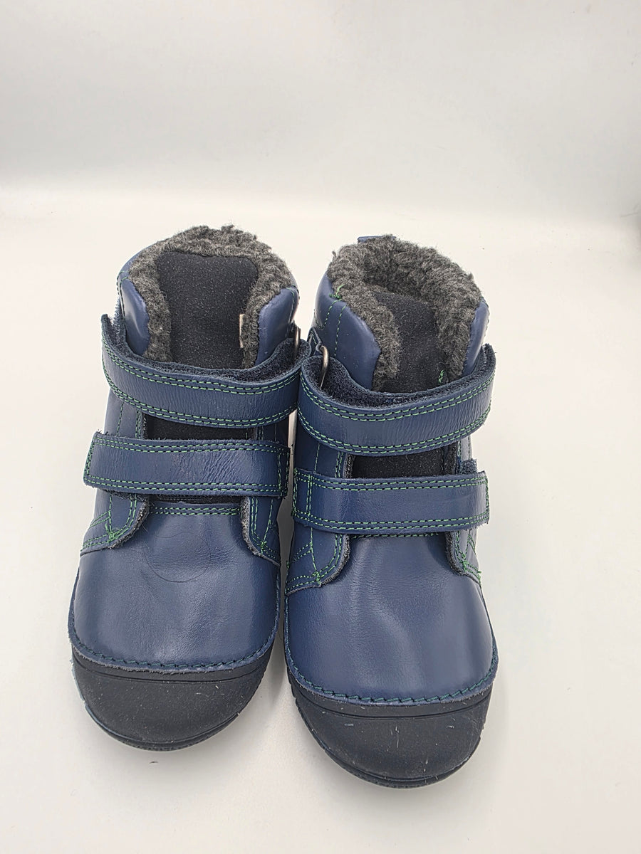 D.D.step Boy's Barefoot Boots/ warm lining/ leather/ Autumn- Winter/ TMP-002 Dark Grey