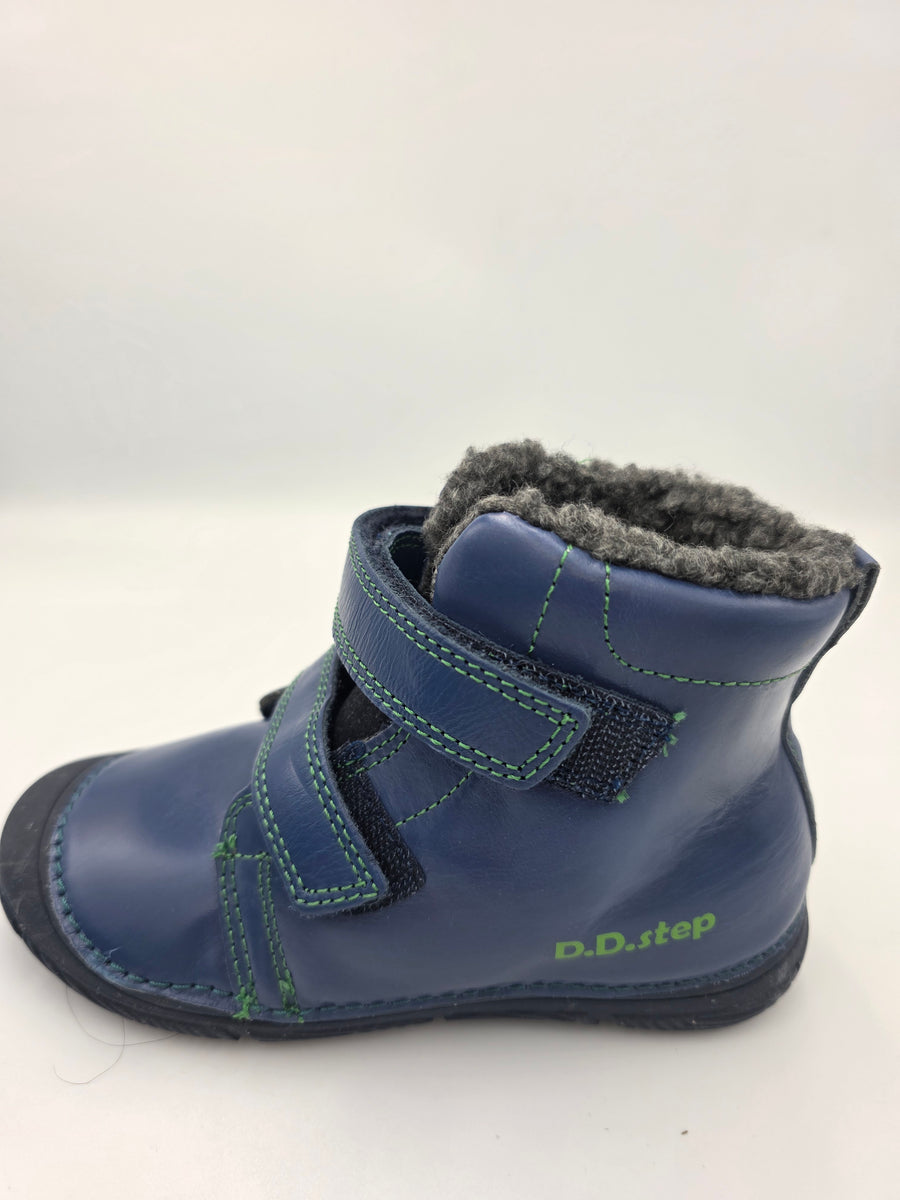 D.D.step Boy's Barefoot Boots/ warm lining/ leather/ Autumn- Winter/ TMP-002 Dark Grey