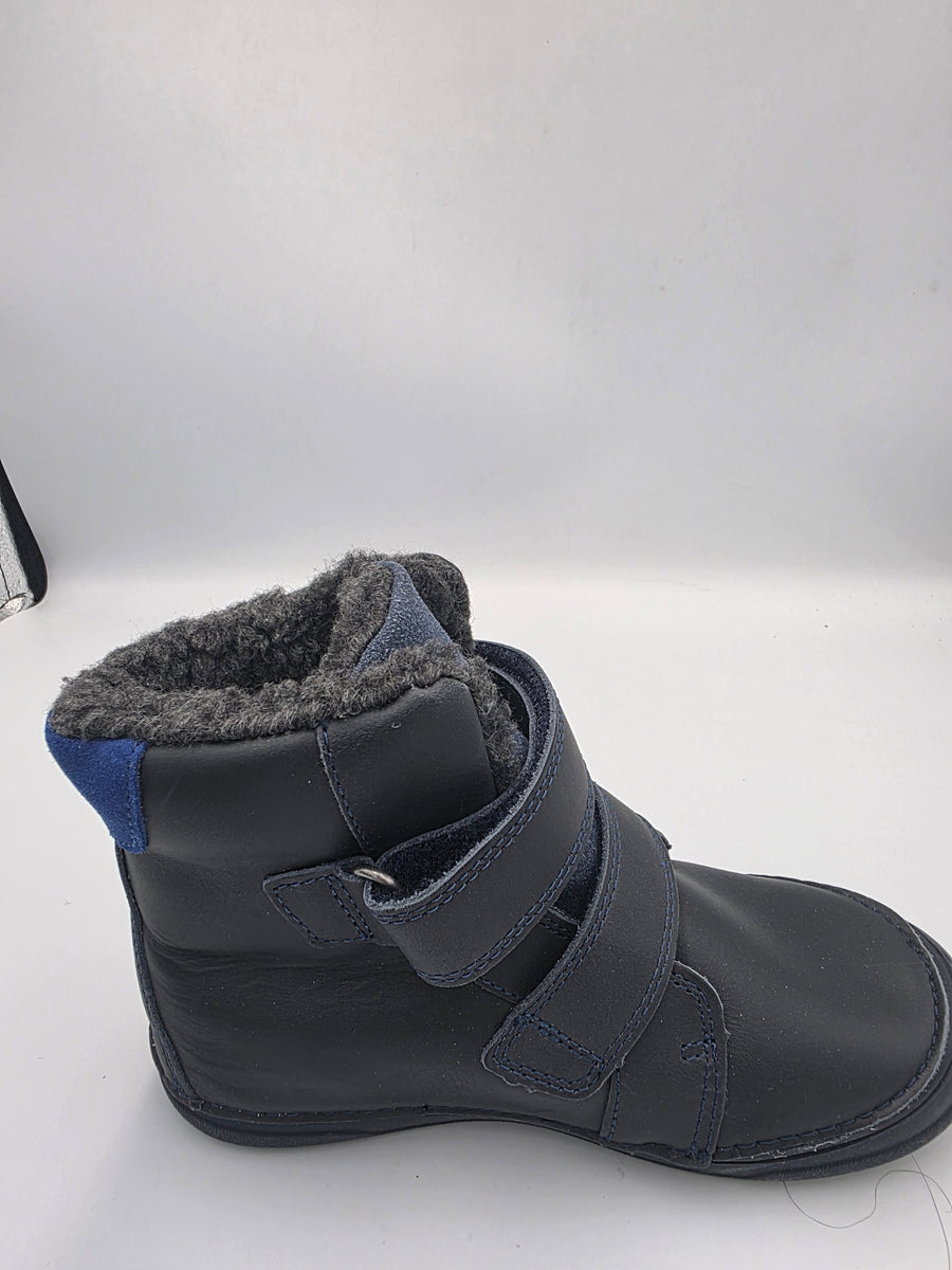 D.D.step Boy's Barefoot Boots/ warm lining/ leather/ Autumn- Winter/ TMP-001 Dark Grey