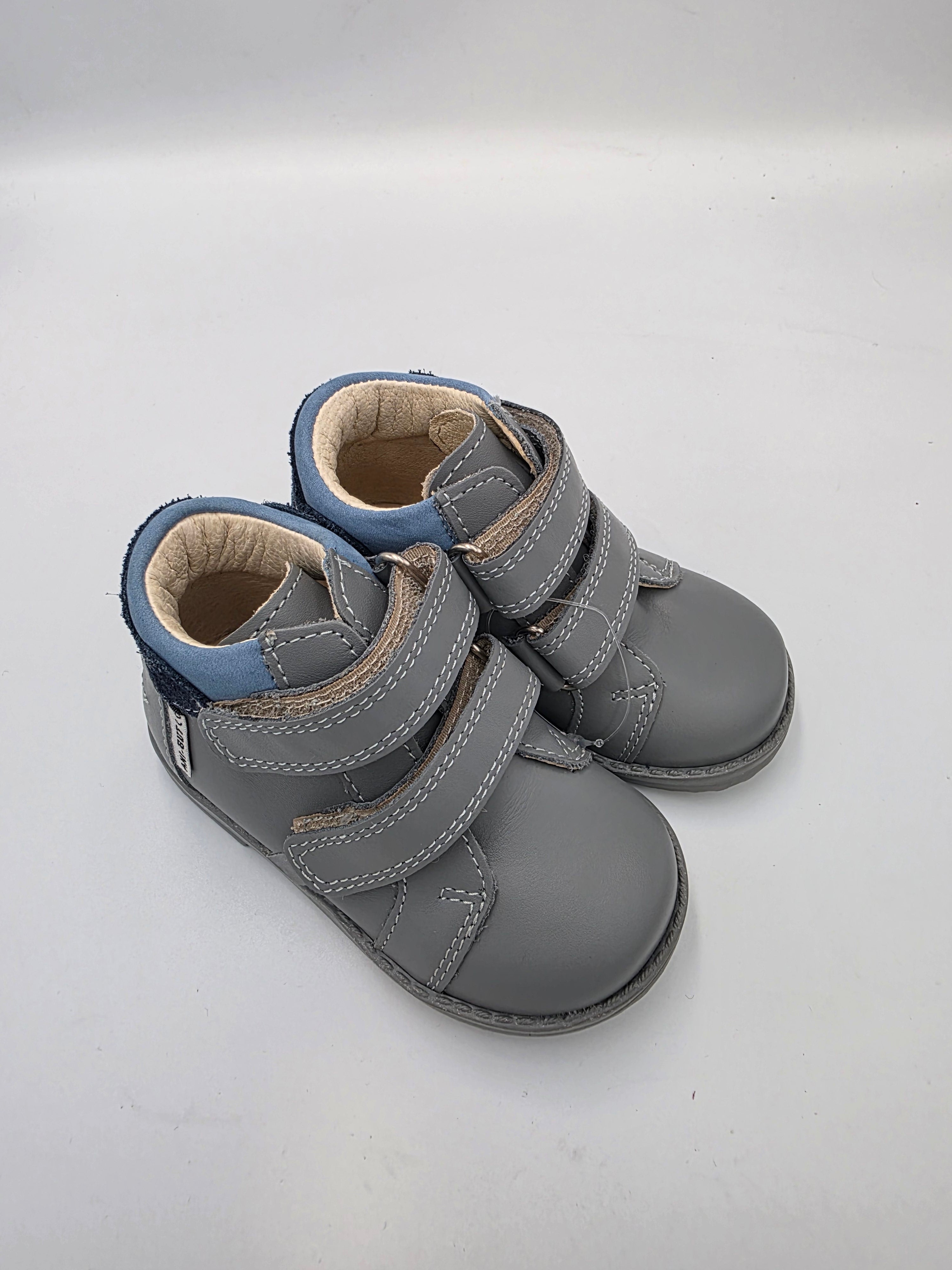 Ani-But boys prophylactic boots with Thomas heel /first steps /Grey, blue bear with Grey sole 248