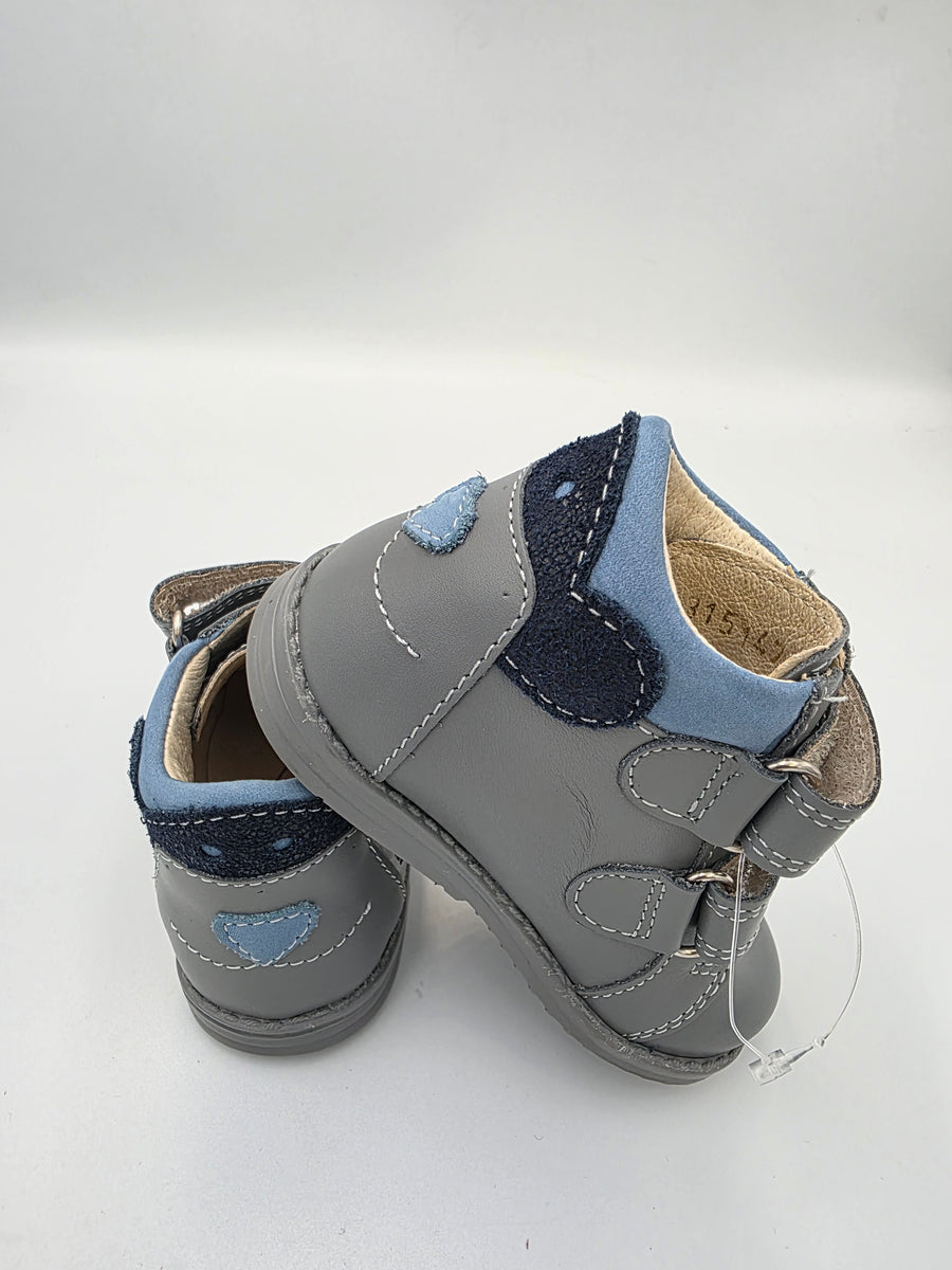 Ani-But boys prophylactic boots with Thomas heel /first steps /Grey, blue bear with Grey sole 248