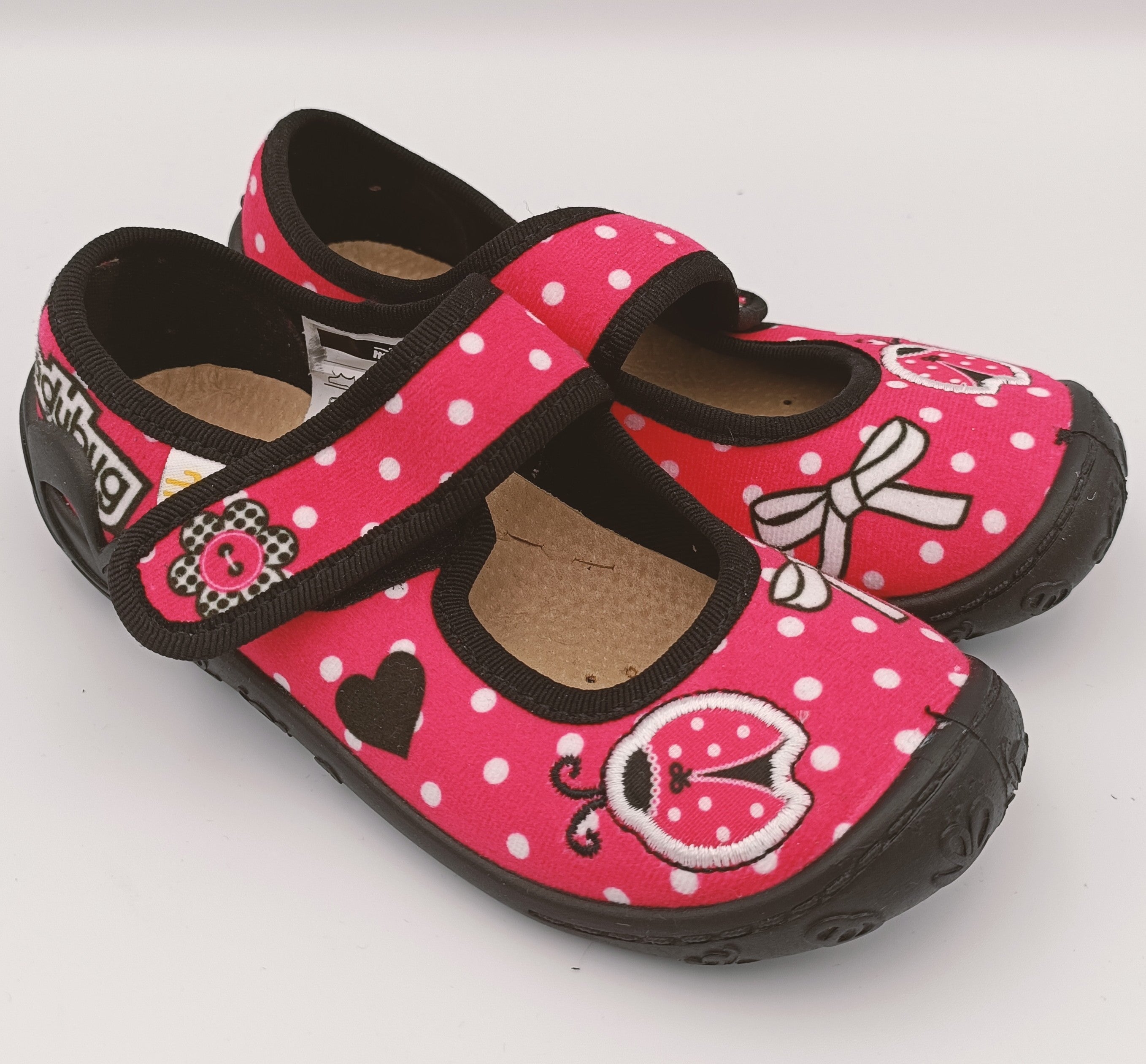 3f Slippers girls Red ladybirds 3A3 21 Healthy Steps