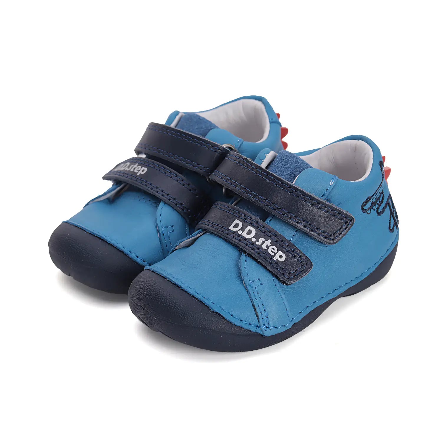 D.D.step boys first steps/ leather shoes with dragon/ Blue- (S015-51833B)