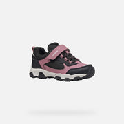 Geox Girl's Waterproof Sneakers/ Magnetar Girl/ Dark rose- black (J464LA 050FU C9321)
