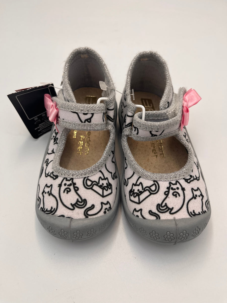 3f Slippers, girls /first steps grey slippers