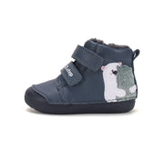 D.D. Step Boys First Steps Water Repellent Fur Boots – Royal Blue