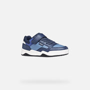 GEOX PERTH BOY VELCRO SHOES / BLUE / J367RE 0BCFU C4250