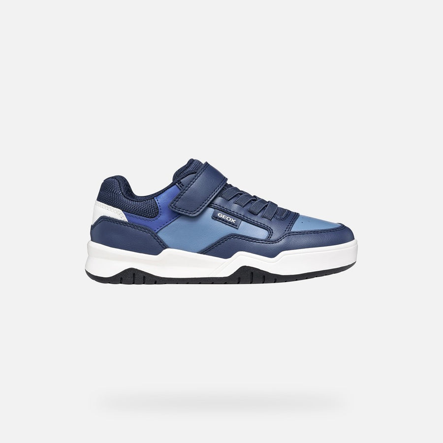 GEOX PERTH BOY VELCRO SHOES / BLUE / J367RE 0BCFU C4250