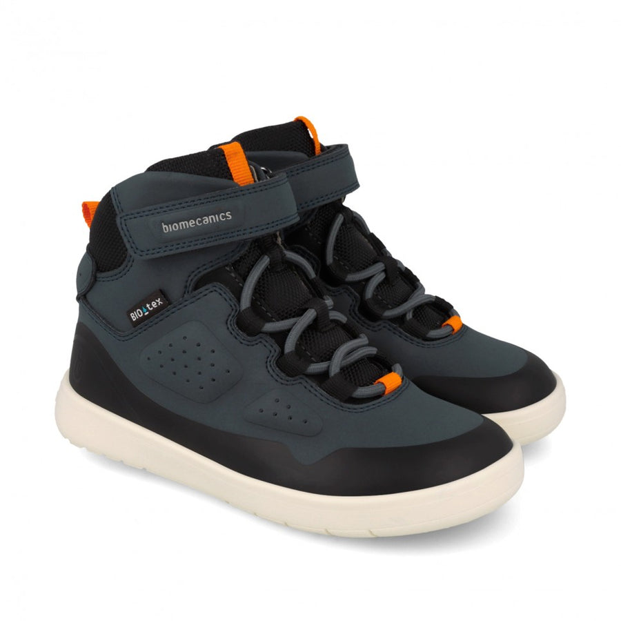 Biomechanics / Barefoot ankle boots for boys / grey - black /  261242-A089