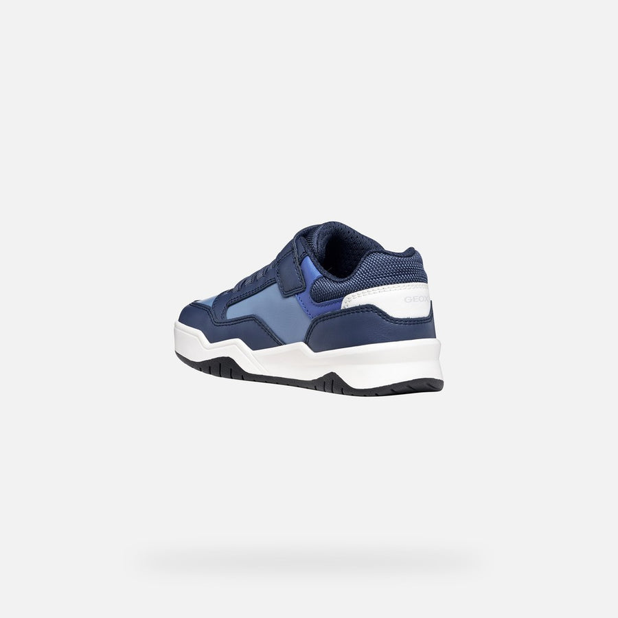 GEOX PERTH BOY VELCRO SHOES / BLUE / J367RE 0BCFU C4250