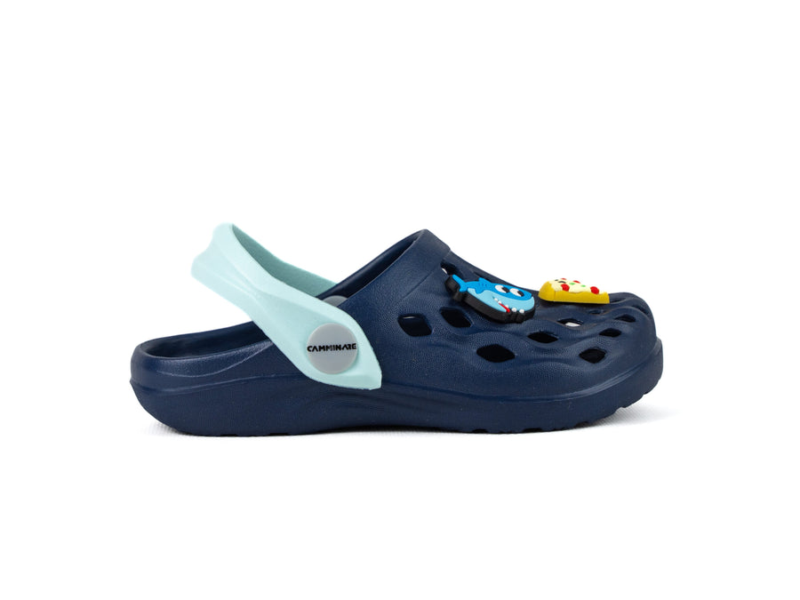 Camminare flow kids clogs / water-resistant for / navy blue