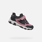 Geox Girl's Waterproof Sneakers/ Magnetar Girl/ Dark rose- black (J464LA 050FU C9321)