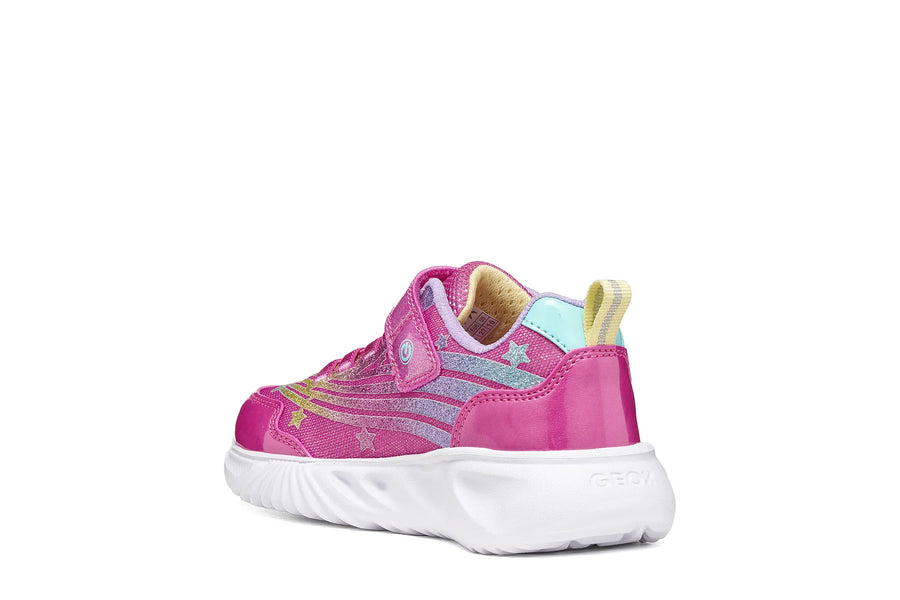 GEOX girls shoes /breathable sole/Assister Girls/ Fuchsia- Multicolor (J56E9B 0ASKN C8238)
