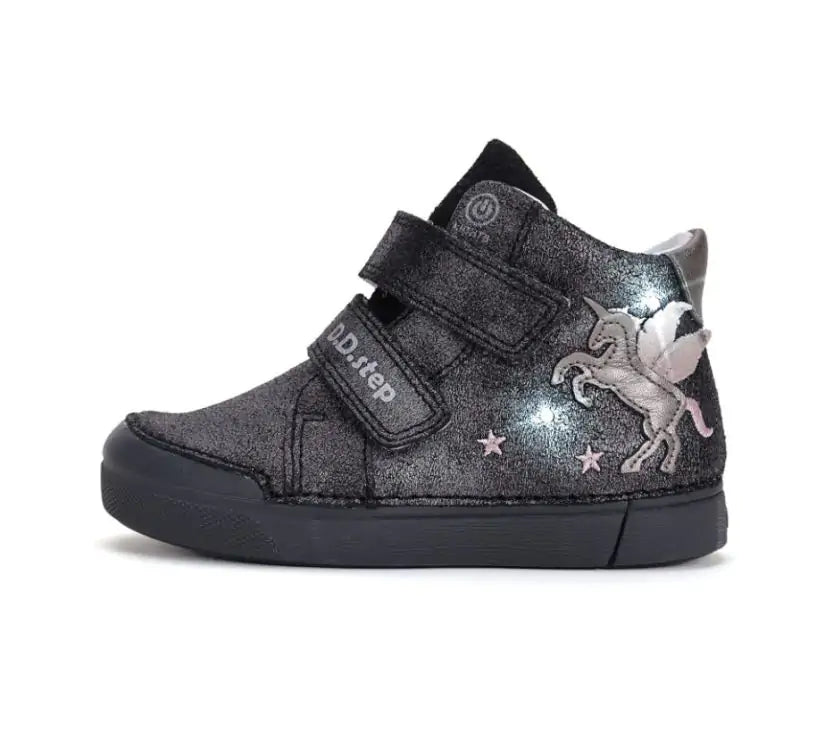 D.D.Steps Girls shoes/ LED Lights/ Black - (A068-52459BM)