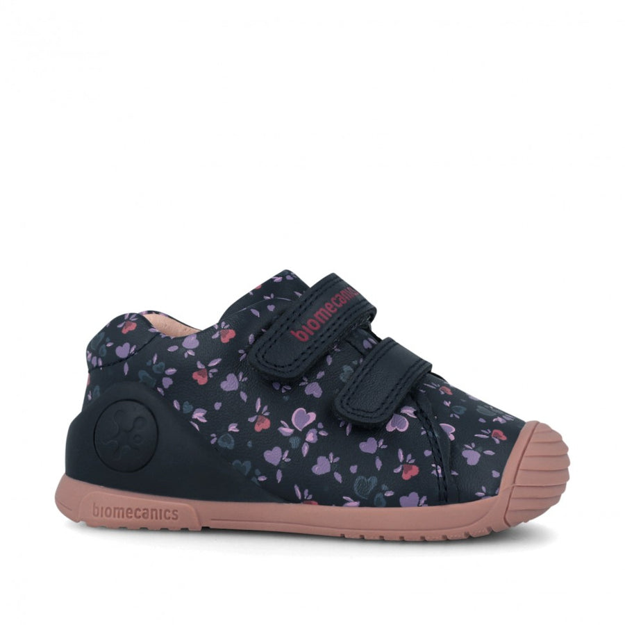 Biomecanics first steps for baby girl with woollen lining / black / 261102-A183FB