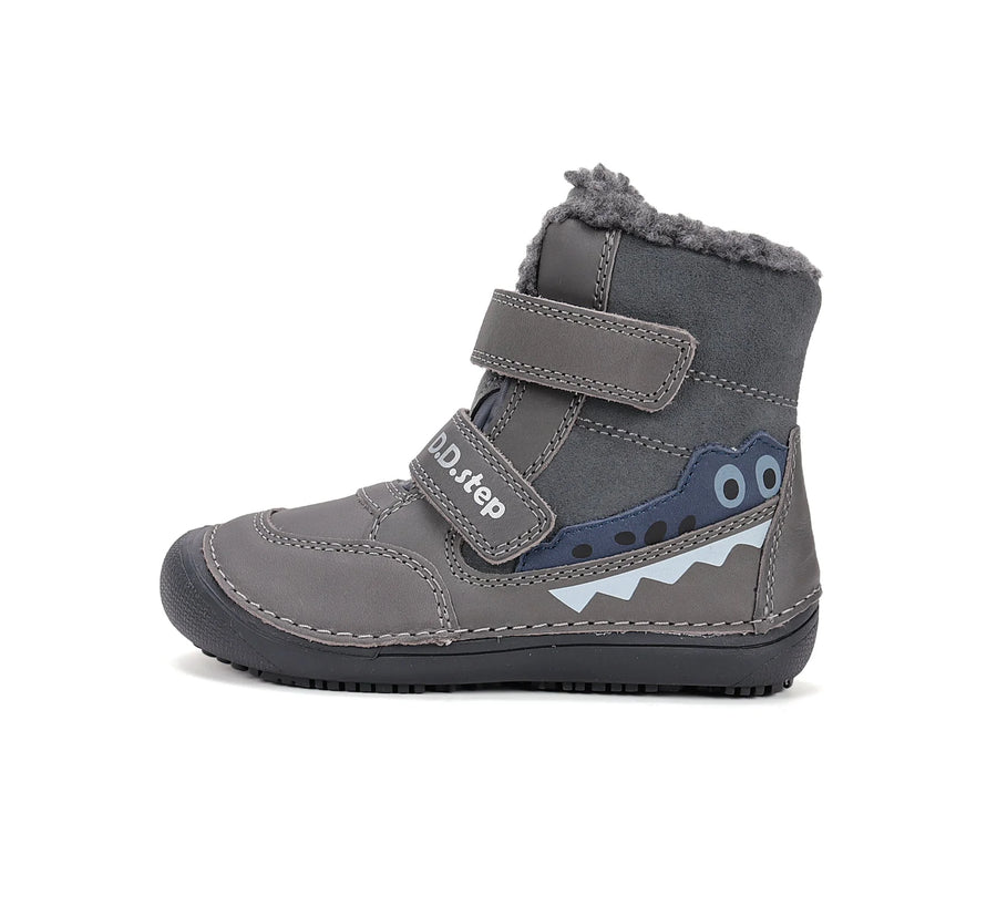 D.D. Steps Boy Barefoot Winter Fur shoes/ Bermuda Blue- (W063-52415M)