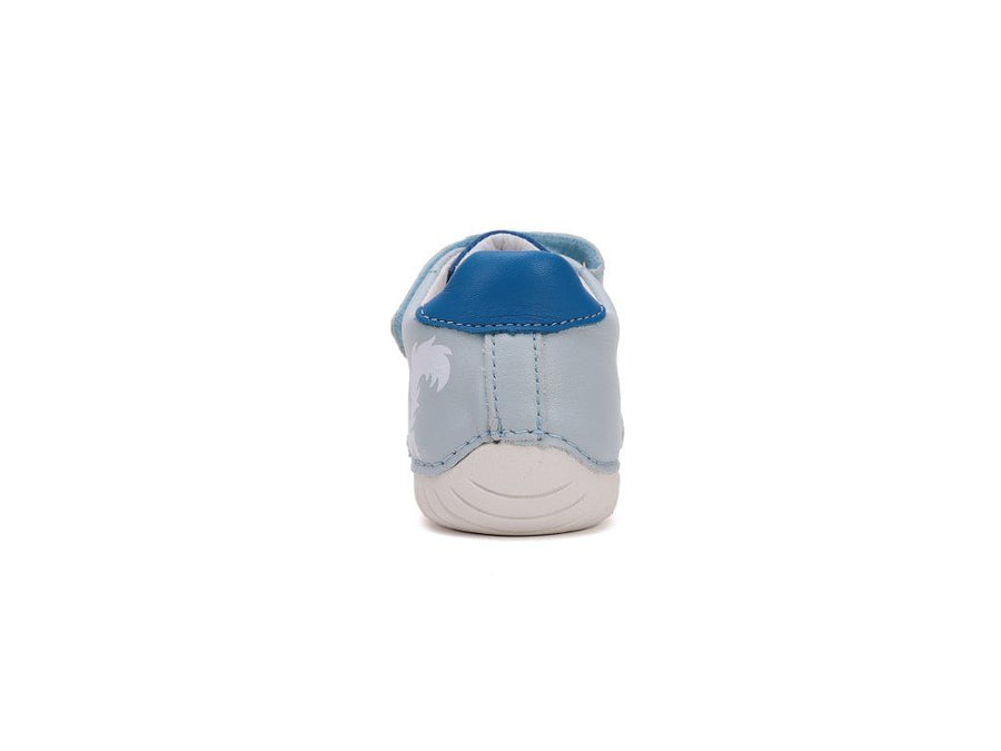 D.D.Steps Barefoot Boy's Leather Low Shoes Sky Blue/Sun Reactive(S050-51525A)