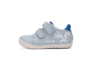 D.D.Steps Barefoot Boy's Leather Low Shoes Sky Blue/Sun Reactive(S050-51525A)