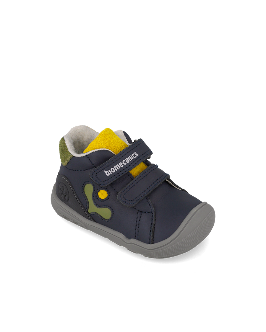 Biomecanics first steps for baby boy with woollen lining / navy blue / 261144-A089FB