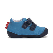 D.D.step boys first steps/ leather shoes with dragon/ Blue- (S015-51833B)