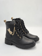 Geox Casey Girl boots / Black-Light Gold (J6620G 000BC C9258)