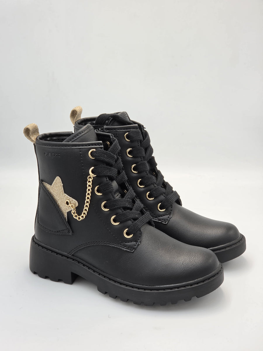 Geox Casey Girl boots / Black-Light Gold (J6620G 000BC C9258)