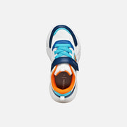 GEOX J LOFTUS A, Boys sneakers, breathable sole, White/Orange (J55MQB  01454  C1343)