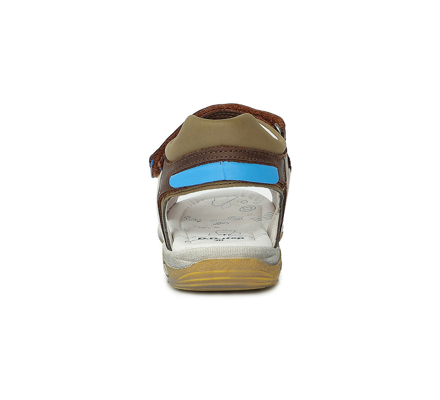 D.D.step boys leather sandals /Brown AC290-552L