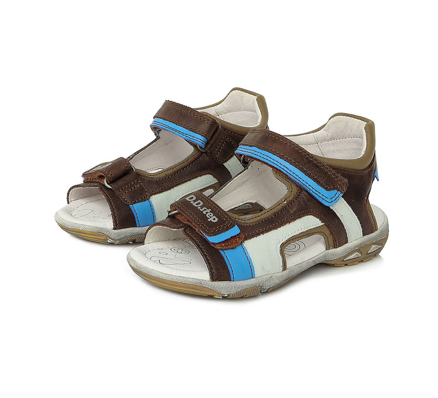 D.D.step boys leather sandals /Brown AC290-552L