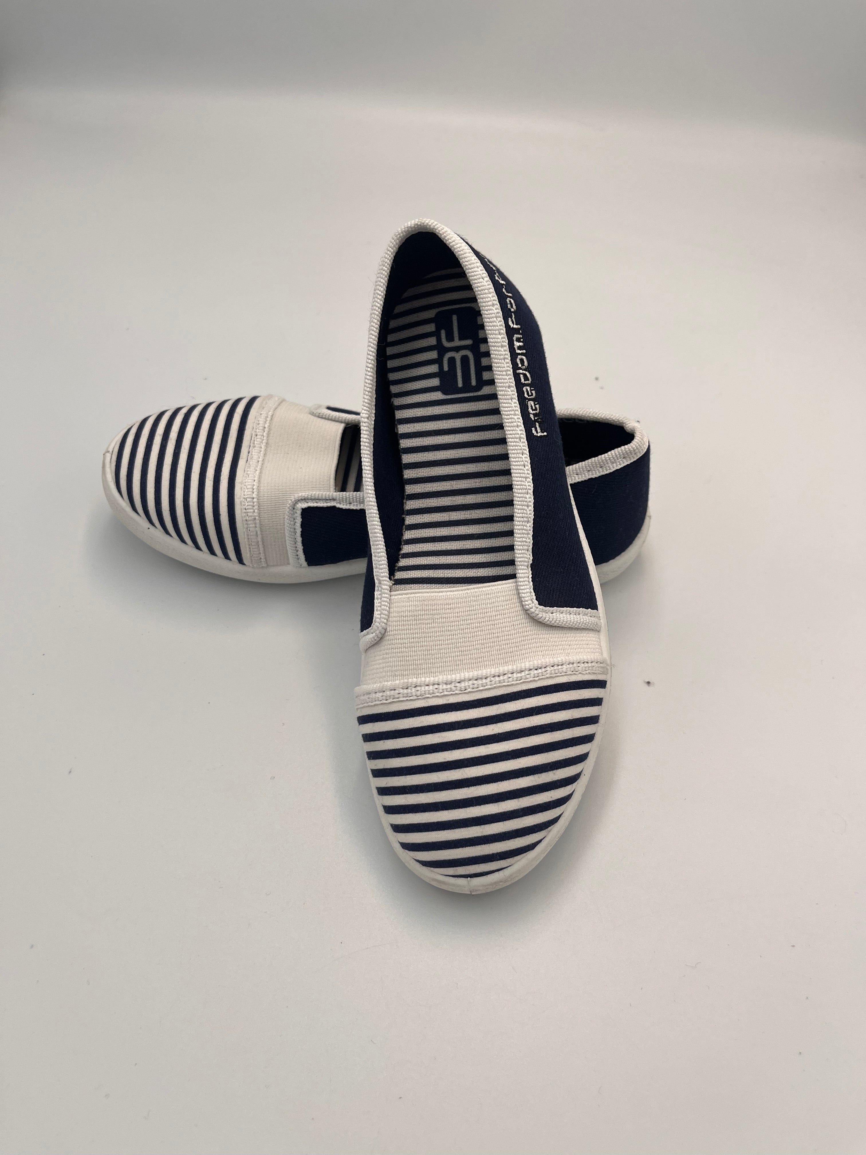 3f Slippers, girls /first steps black- white