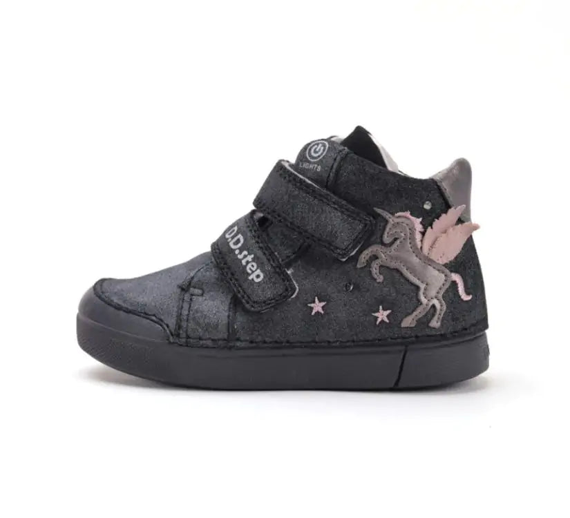 D.D.Steps Girls shoes/ LED Lights/ Black - (A068-52459BM)