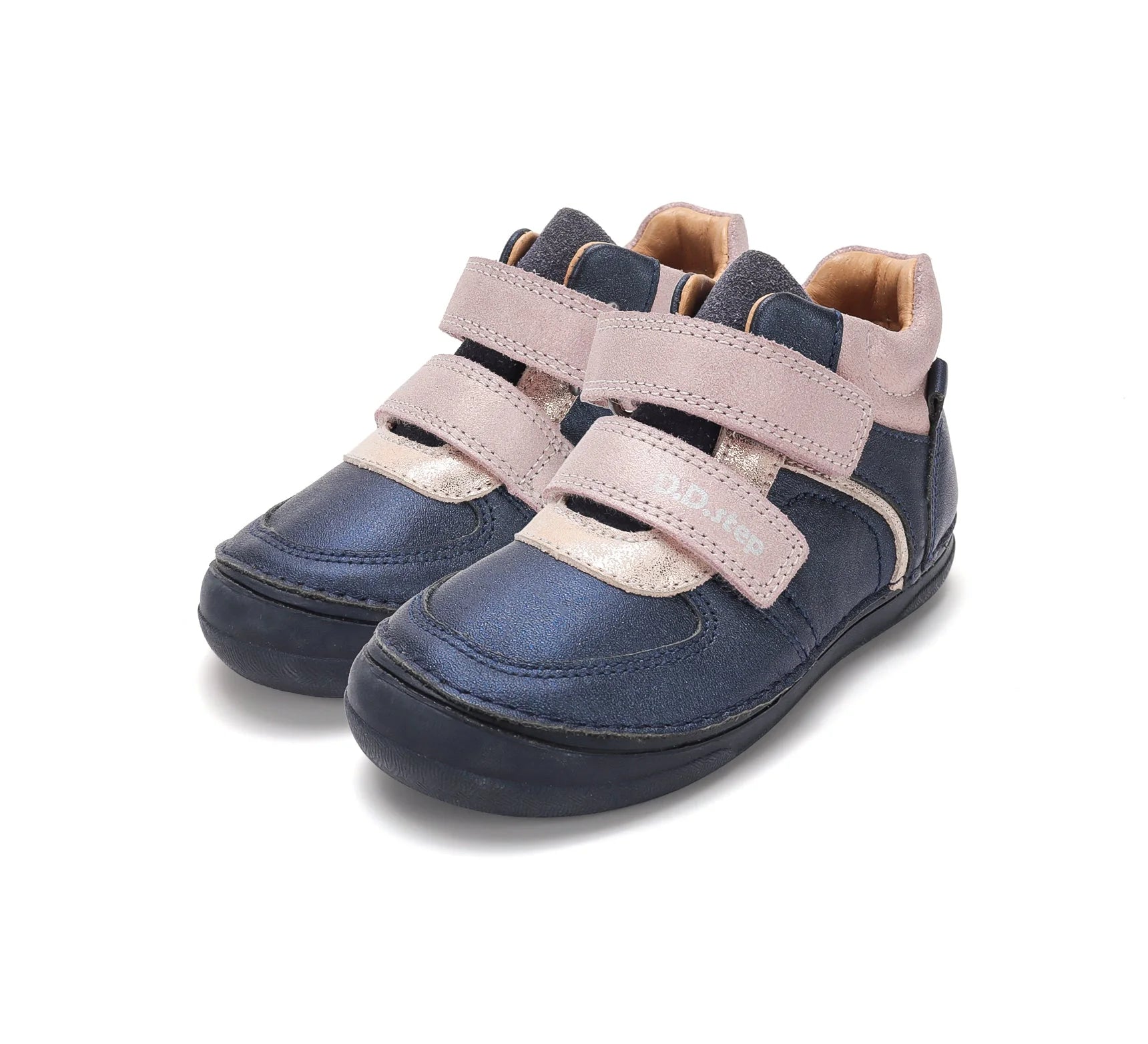 D.D. Step Girls High Ankle Shoes – Water Repellent – Blue – view 2