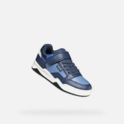 GEOX PERTH BOY VELCRO SHOES / BLUE / J367RE 0BCFU C4250