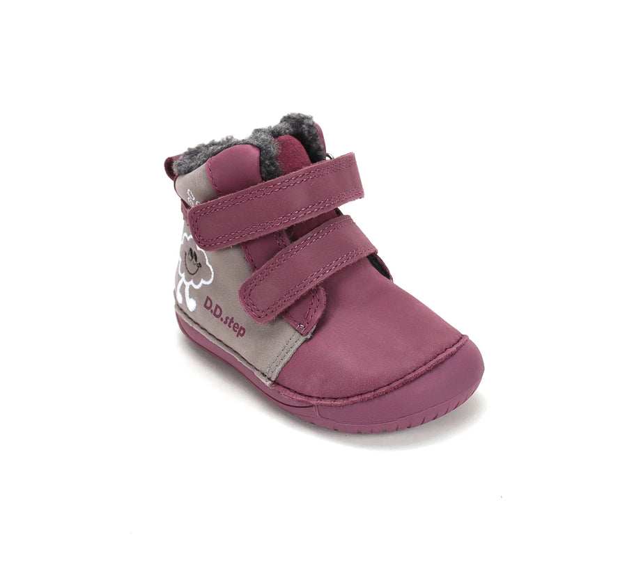 D.D.step Girl Barefoot Winter Boots / pink- grey / (W070-62495C)