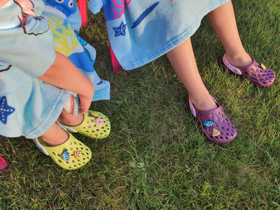 Camminare flow kids clogs / water-resistant for /purple
