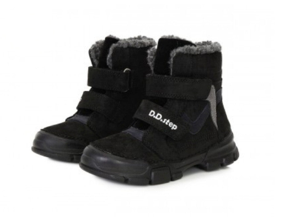 D.D.step leather girls boots /warm lining/ Black W056-310AL_2514.jpg