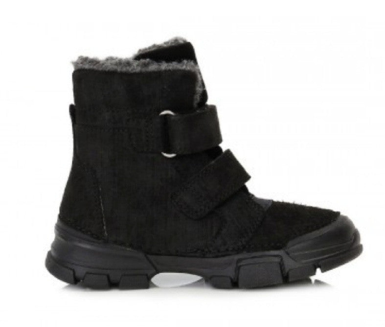 D.D.step leather girls boots /warm lining/ Black W056-310AL_2517.jpg