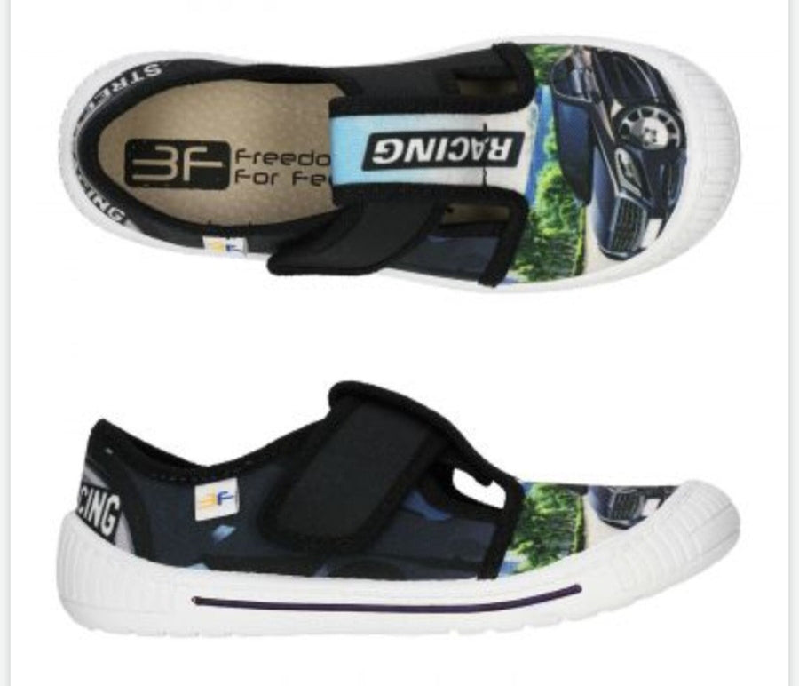 3f Slippers, boys /Black, white, streetracing car_563.jpg