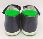 RenBut Boys leather sandals in Navy/Bright Green_3824.jpg