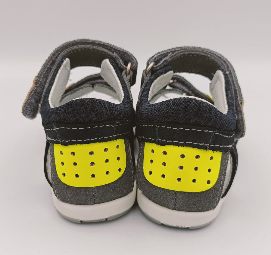 RenBut Boys leather sandals in Navy/Grey/Bright Yellow_3786.jpg