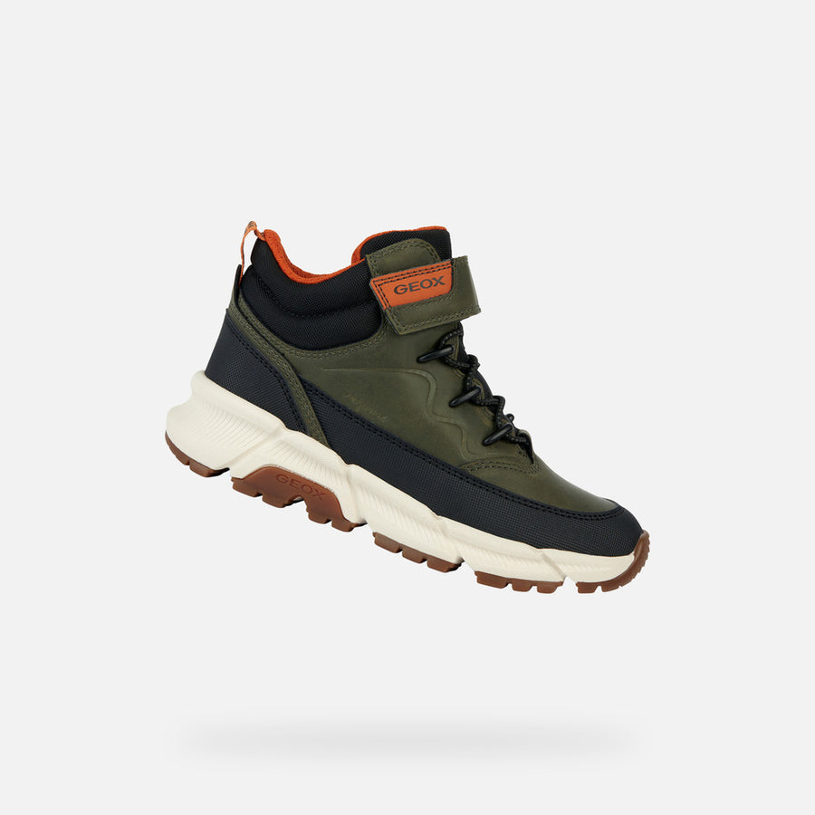 Flexyper Plus Abx Boy / Waterproof ankle boots / green- orange (J36LCG 0MEFU C0623)
