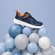 GEOX Foot-Run Boys , Barefoot sneaker, breathable sole, Navy/Orange (J66PDD 0FU54 C0659)