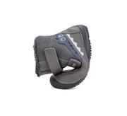 D.D. Steps Boy Barefoot Winter Fur shoes/ Bermuda Blue- (W063-52415M)