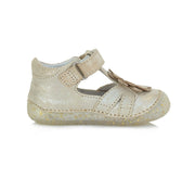 D.D.step girls barefoot leather sandals /Champagne H070-331A_121.jpg